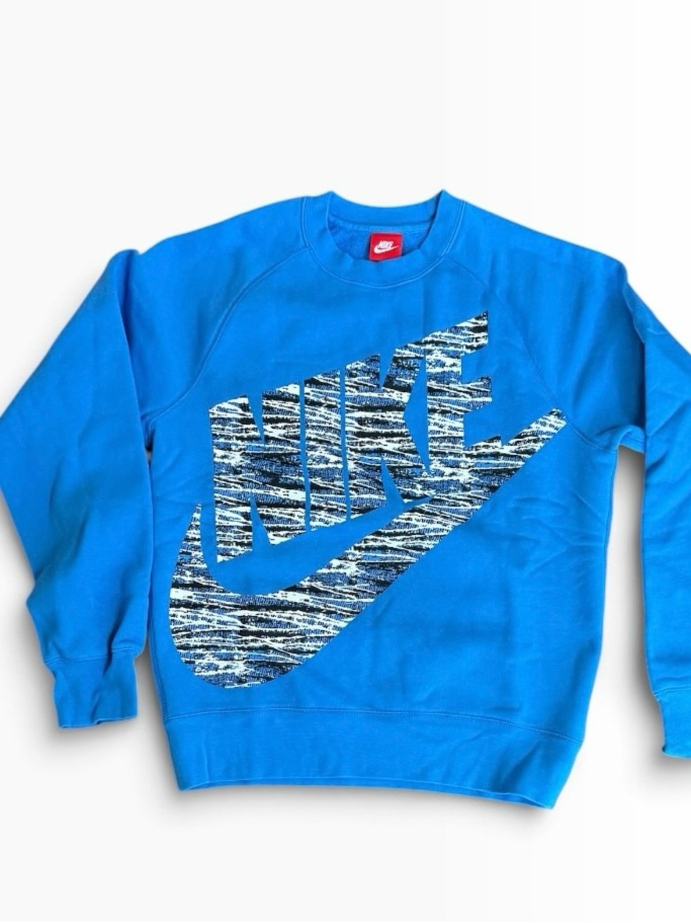 Men’s Nike cotton blend crewneck pullover sweatshirt hyper blue S NWOT